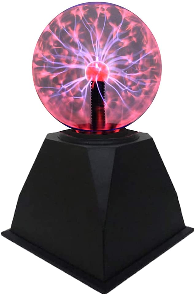 Sfera al plasma, lampada al plasma magica da 4 pollici, luce al plasma sferica sensibile al tocco e al suono per regali, decorazioni, giocattoli di fisica