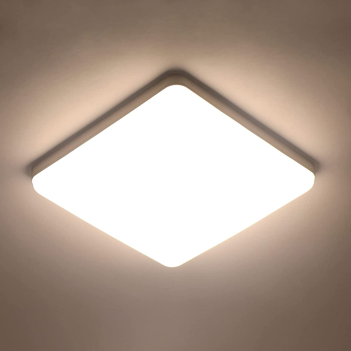 Plafonnier Led Carré 36W, Luminaire Plafonnier 3300LM 4000K Blanc Naturel