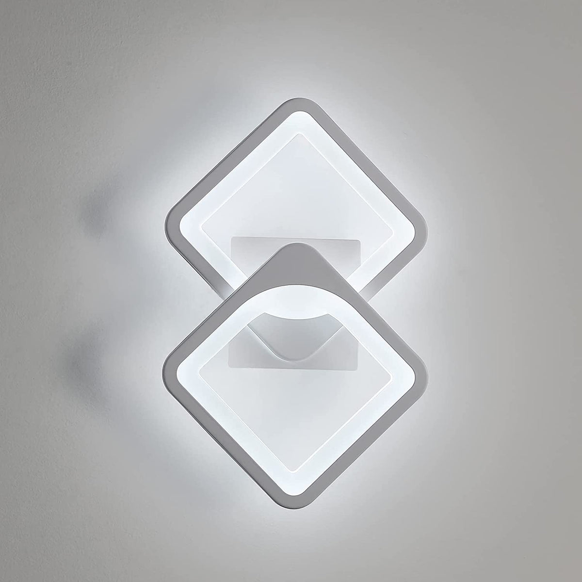 Lampada da parete per interni Lampada da parete a LED 24w, forma convertibile, per scale interne Soggiorno Camera da letto Luce bianca fredda 6000K 