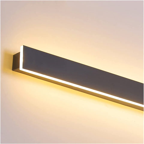 Lampada da parete per esterni a LED, lampada da parete nera minimalista impermeabile, luce calda 3000K, 12W, protezione IP65, materiale acrilico e ferro, per illuminazione interna ed esterna