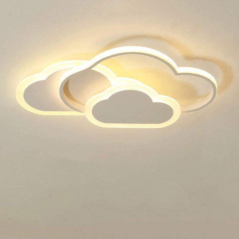 Plafoniera a LED, illuminazione da soffitto per interni, lampadario in acrilico bianco da 36 W, lampada da soffitto a forma di nuvola per camera da letto, soggiorno, sala da pranzo, luce calda 3000 K.