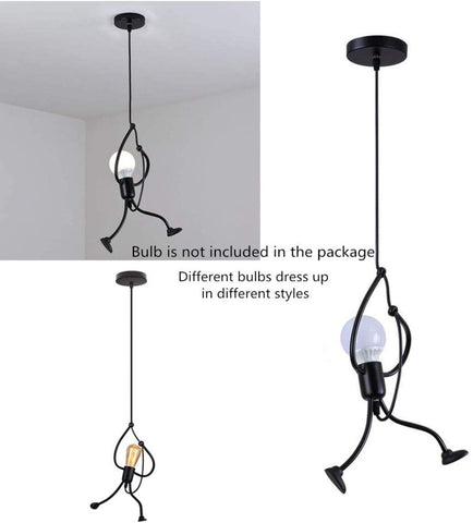 Lampadario a sospensione per soggiorno E27 Lampadario per cameretta per bambini in ferro, lampadario per soggiorno creativo a forma di cartone animato