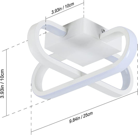Plafoniera LED Dimmerabile, Lampada LED Personalità 18W Plafoniera LED 3 Temperature di Colore Lampada da Soffitto 3000K/6000K/4000K, Plafoniera LED per Soggiorno, Camera da Letto, Cucina, Corridoio, Ingressi