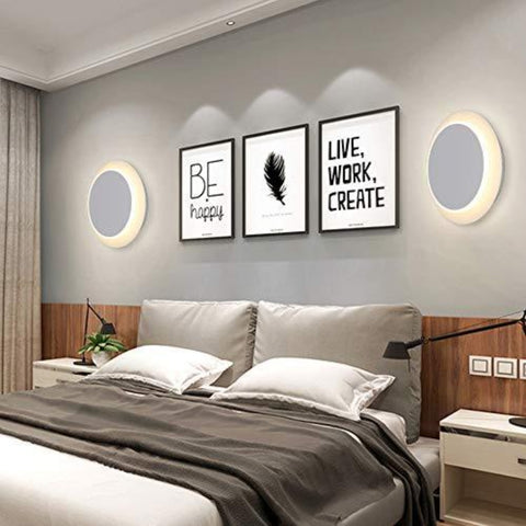 Lampade da parete a LED, applique ruotabile a 360 gradi, lampade da comodino, lampada da parete Creative Eclipse 2 in 1 per scale del corridoio