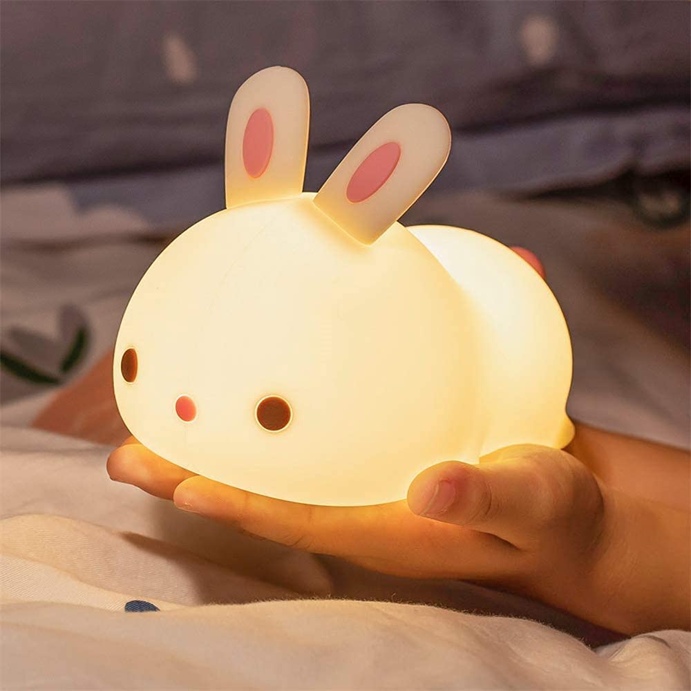 Luce notturna per bambini Luci notturne a LED per bambini Luce notturna per animali Colore Tipo di coniglio Ricaricabile Variabile Adatto a bambini Neonati e ragazze