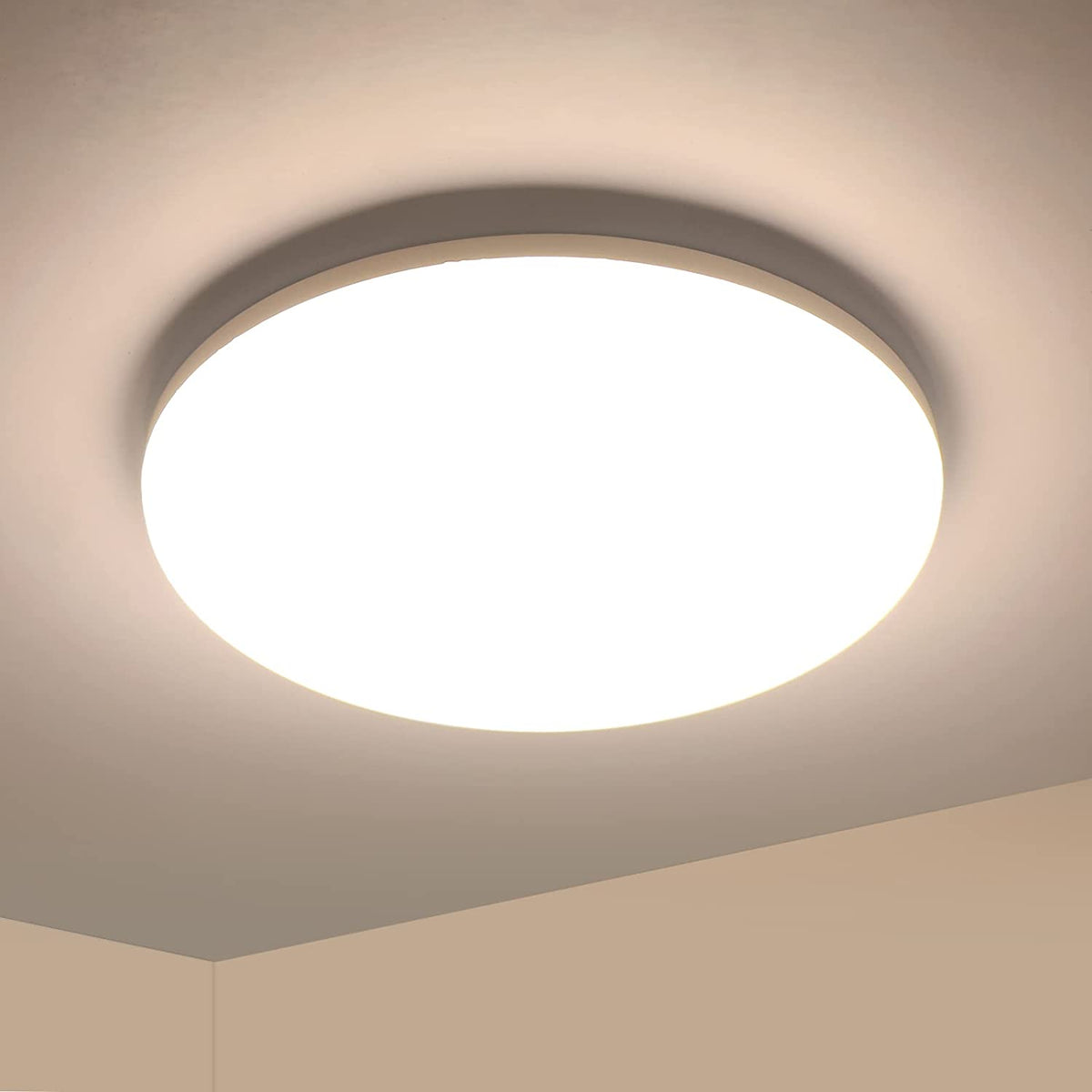 Plafoniera LED, Plafoniera Moderna 36W 3200LM, Plafoniera LED Rotonda Ultra Sottile per Bagno Cucina Camera da Letto Corridoio Balcone, Ø23*H4cm, 4000K Bianco Naturale