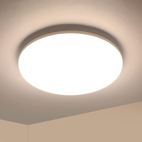 Plafoniera LED, Plafoniera Moderna 36W 3200LM, Plafoniera LED Rotonda Ultra Sottile per Bagno Cucina Camera da Letto Corridoio Balcone, Ø23*H4cm, 4000K Bianco Naturale