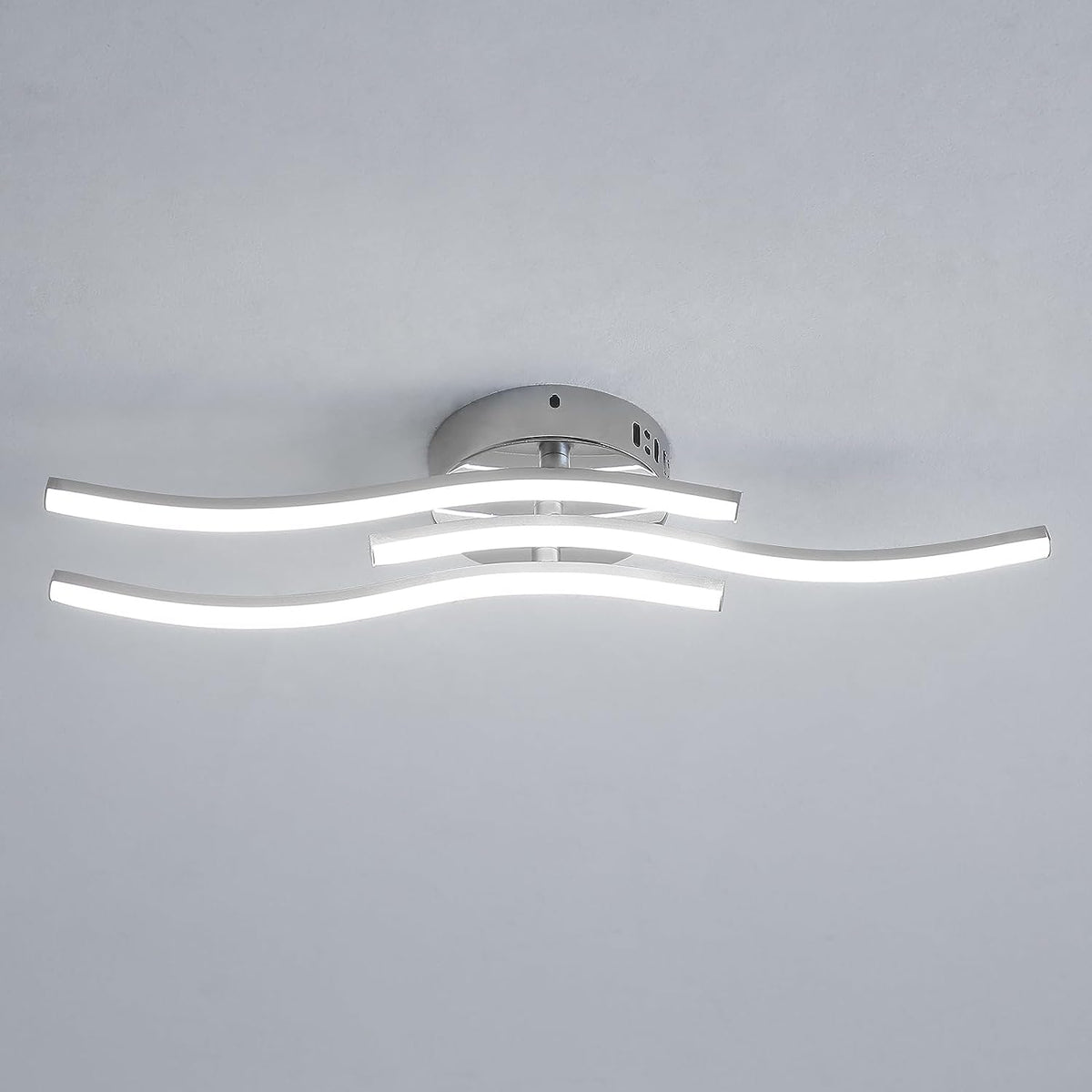 Plafoniera LED, Lampadario a sospensione a forma di Onda, LED integrati 18W 1600 Lumen, Lampadario moderno per soggiorno o cucina, 220V IP20 luce Bianco Freddo 6500K