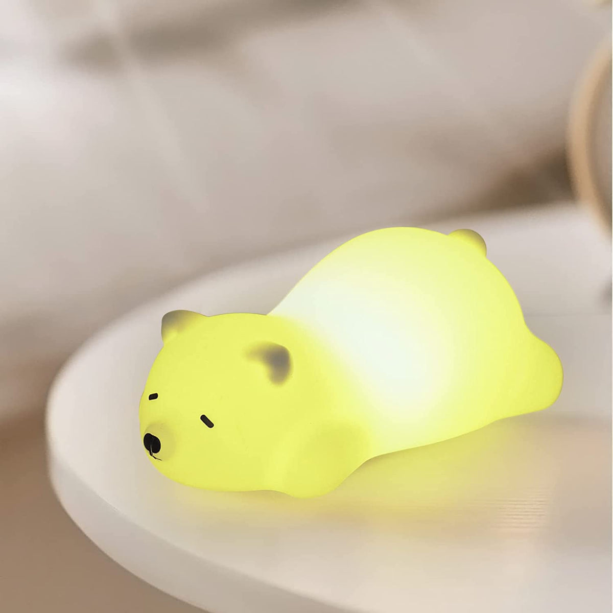 Luce notturna per bambini Luce notturna per bambini, Luce notturna per bambini Luce notturna per bambini ricaricabile tramite USB, Lampada da comodino portatile a LED per bambini Lampada da comodino per ragazzo in silicone Regalo per bambina