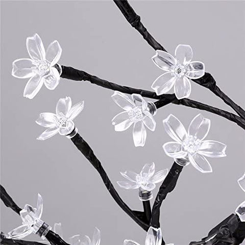 Lampada a LED per albero di ciliegio, 0,45 M 48 LED, albero luminoso a LED, rami neri, per la decorazione domestica (bianco)