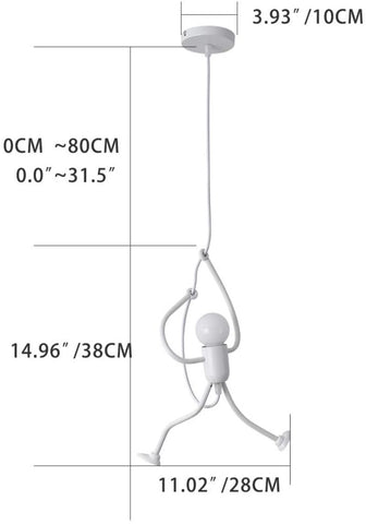 Bianco moderno affascinante lampadario creativo iron man cartoon design lampadario elegante lampadario camera per bambini comodino soggiorno balcone studio