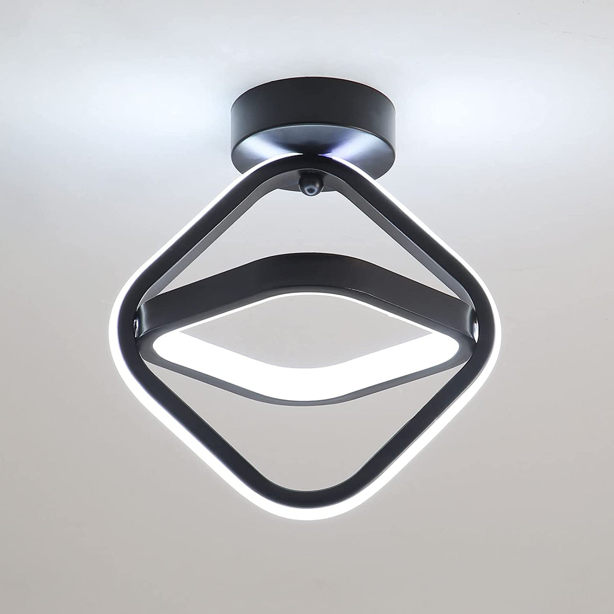 Plafoniera a LED da 21 W, Plafoniera geometrica semplice, Plafoniera in metallo per soggiorno, camera da letto, corridoio, Luce bianca 6000K