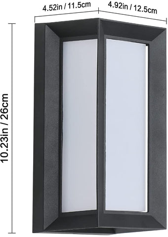 Applique da esterno a LED da 18 W, lampada da parete impermeabile IP65, illuminazione moderna bianco neutro 4000 K per cortile, giardino, terrazza, corridoio, sentiero, patio, villa - Illuminazione per esterni
