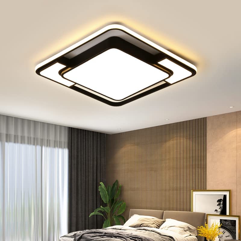 Plafonnier LED, Lampe de Plafond LED Carré Moderne, 48W