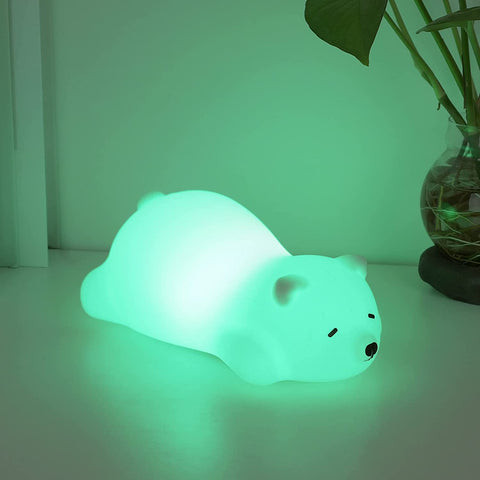 Luce notturna per bambini Luce notturna per bambini, Luce notturna per bambini Luce notturna per bambini ricaricabile tramite USB, Lampada da comodino portatile a LED per bambini Lampada da comodino per ragazzo in silicone Regalo per bambina