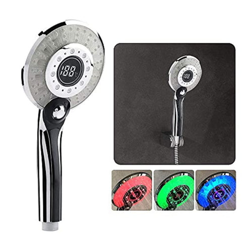 Soffione doccia a LED, soffione doccia a LED Doccetta con controllo della temperatura a 3 colori con display digitale della temperatura Doccia a risparmio idrico 3 modalità