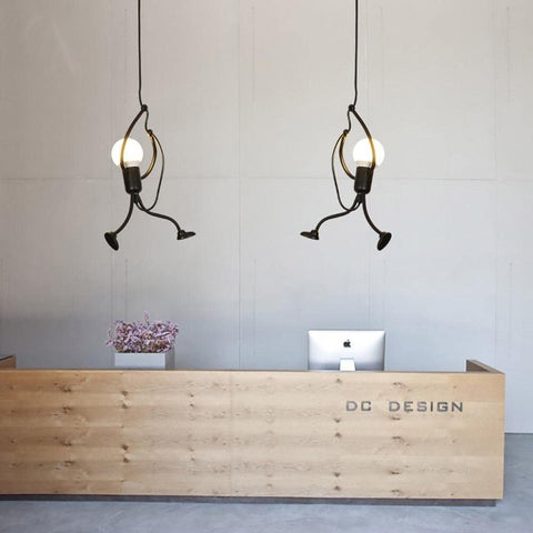 Lampadario a sospensione per soggiorno E27 Lampadario per cameretta per bambini in ferro, lampadario per soggiorno creativo a forma di cartone animato