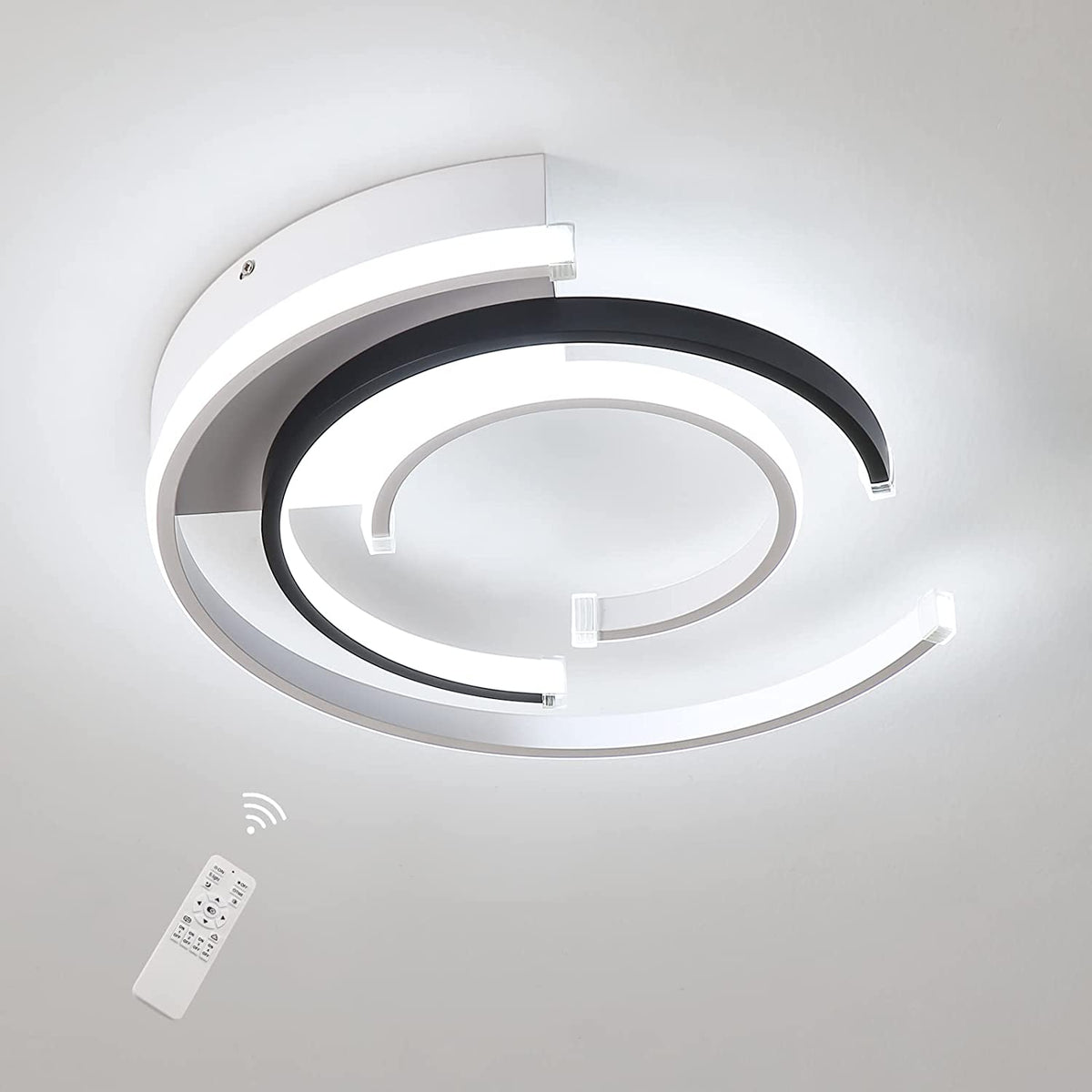 Plafoniera LED Dimmerabile con Telecomando 57W Plafoniera Moderna LED 41cm Plafoniere Camera da Letto per Casa Ufficio Camera da Letto Soggiorno Cucina Balcone Corridoio, 3000-6000K