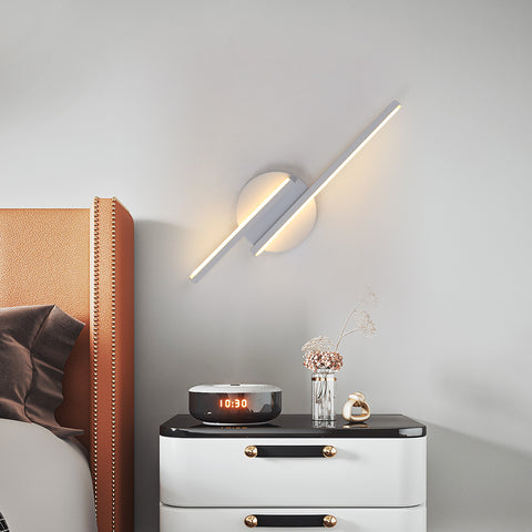 Lampada da parete a LED moderna per interni, applique in alluminio per soggiorno corridoio bagno scala luce notturna (bianca) luce calda 3000K