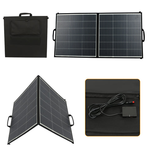 Pannello solare da 100 W per centrale elettrica, ricarica solare portatile Ricarica rapida USB A QC3.0 PD 45 W Porte USB-C CC IP65 IP65 per generatore/alimentazione solare, laptop, iPad