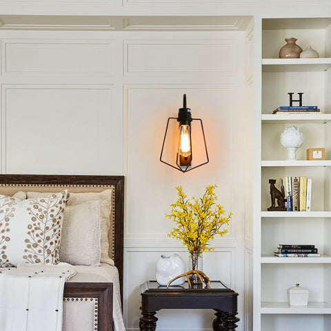 Lampada da parete vintage per interni, lampada da parete industriale E27 per corridoio bar, adatta per camere da letto, ristoranti, caffè, corridoi