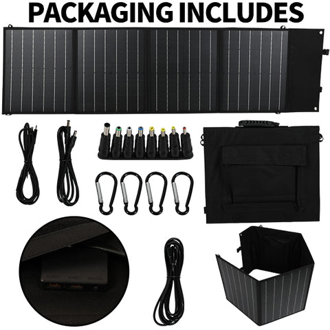 Titolo ottimizzato in francese: caricatore solare pieghevole da 100 W, 18 V, borsa portatile per attività all'aperto