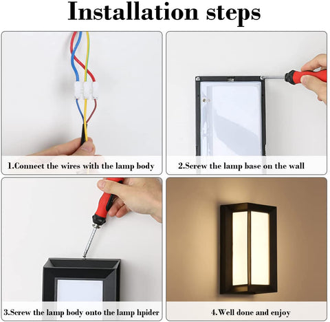 Applique da esterno a LED da 18 W, lampada da parete impermeabile IP65, illuminazione moderna bianco neutro 4000 K per cortile, giardino, terrazza, corridoio, sentiero, patio, villa - Illuminazione per esterni
