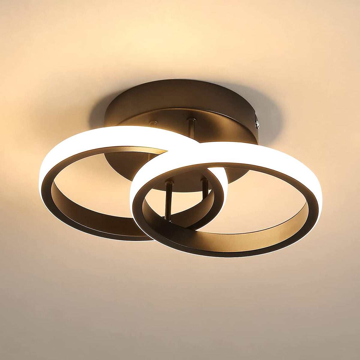 Plafoniera a LED, Lampadario a soffitto a LED Apparecchio di illuminazione 22W Plafoniera in acrilico moderna ed elegante Illuminazione per cucina Soggiorno Camera da letto 3000K Bianco caldo 