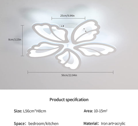 Plafoniere a LED, lampada da soffitto moderna da 36 W, luce bianca fredda 3500LM 6000K per soggiorno, camera da letto e corridoio (5 plafoniere in acrilico)