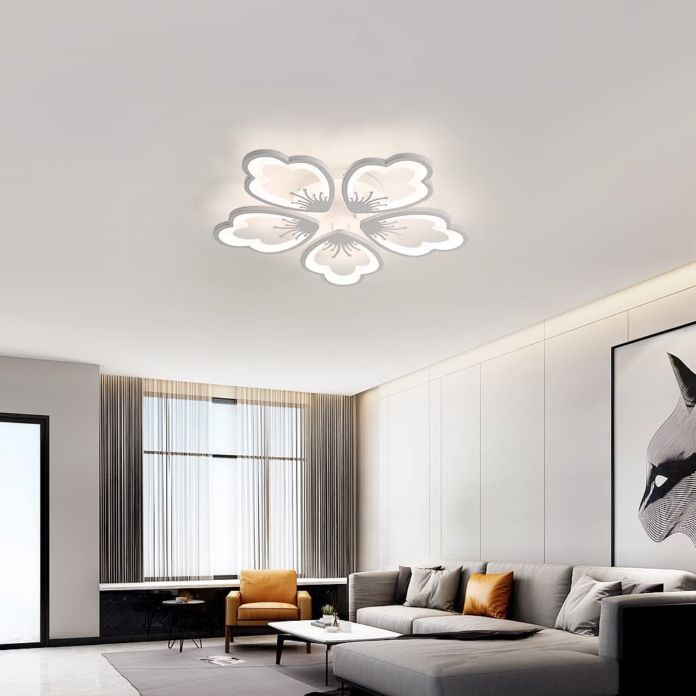 Plafonnier Led Moderne Dimmable, Luminaire Plafonnier avec Télécommande