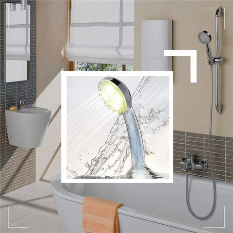 Soffione doccia a LED, soffione doccia universale per bagno, controllo automatico della temperatura a 7 colori, soffione doccia a risparmio idrico ad alta pressione, per casa, hotel, bagno