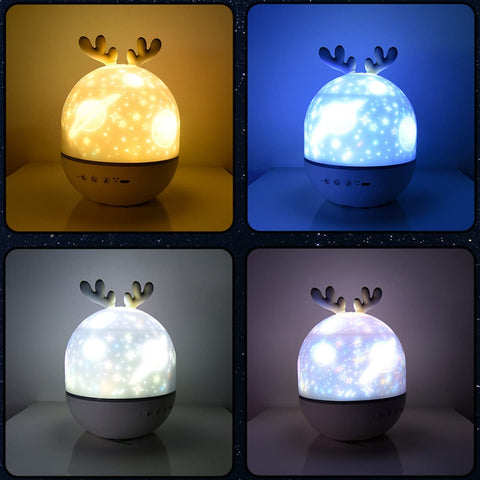 Proiettore per luce notturna per bambini, Luce notturna per bambini a LED Lampada musicale e illuminata Rotazione di 360° con 8 musica 6 film a tema, Telecomando USB Lampada per proiettore stellare Lampade da comodino Lampade d'atmosfera
