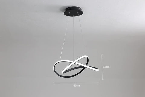 Lampadario LED moderno, plafoniera LED in alluminio, lampada a sospensione 35W 3150Lumen per soggiorno, sala da pranzo, camera da letto