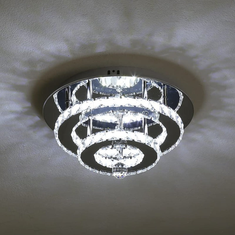 Lustres en Cristal, 36W Moderne LED Plafonnier Cristal