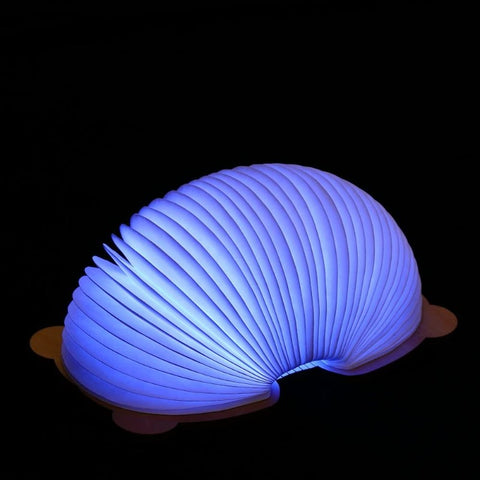 Lampada da libro pieghevole, lampada notturna per bambini, lampada di carta portatile, 7 colori, ricarica USB