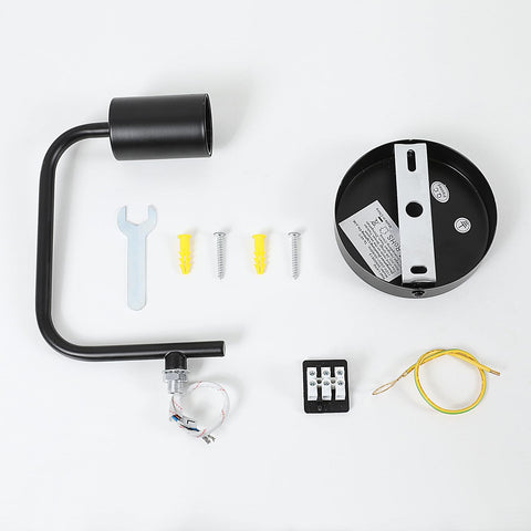 Lampada da parete vintage da 2 pezzi Lampada da parete vintage E27 Base per ingresso corridoio camera da letto nera