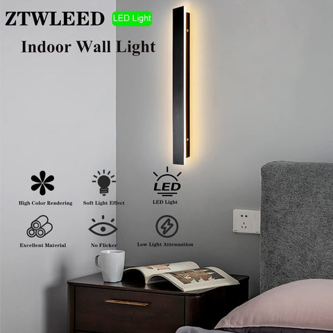 Lampada da parete per esterni a LED, lampada da parete nera minimalista impermeabile, luce calda 3000K, 12W, protezione IP65, materiale acrilico e ferro, per illuminazione interna ed esterna