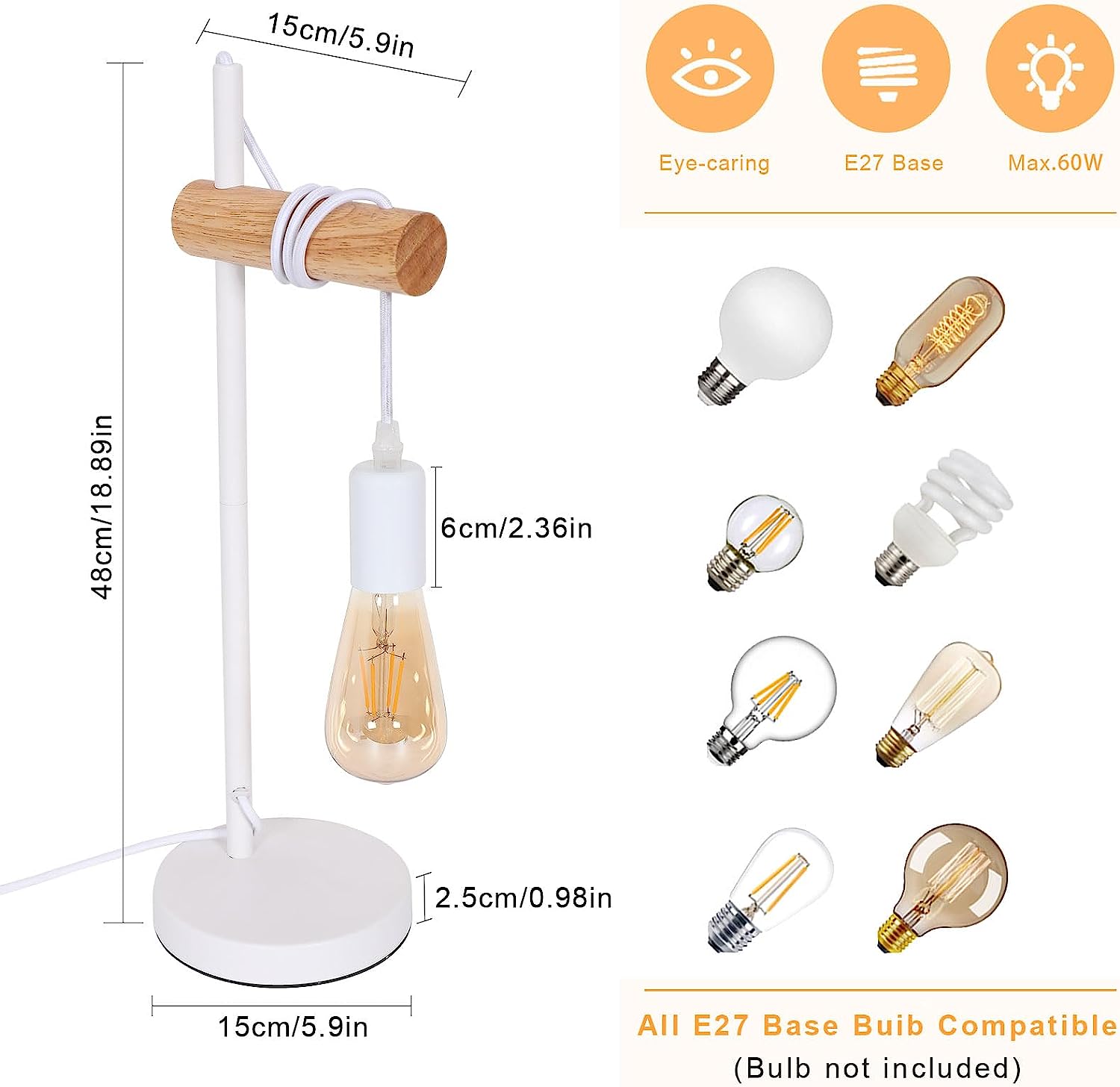 Dessin des dimensions du luminaire