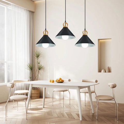 Lampadario Industriale, Lampada a Sospensione retrò in Metallo Nero E27 Lampada a Sospensione Industriale, Lampadario a LED Moderno Semplice Lampada a Sospensione Antica Creativa per Cucina Soggiorno Camera da Letto