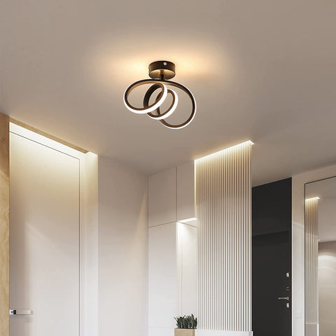 Plafoniera moderna a LED Lampada da parete a LED per interni 24W Plafoniera per corridoio per camera da letto, sala da pranzo, cucina, corridoio Luce bianca calda 3000K, diametro 28 cm