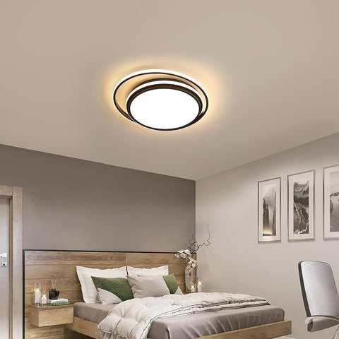 Plafoniera LED dimmerabile da 48 W con telecomando, moderna plafoniera LED per interni, lampada da soffitto LED rotonda per bagno, camera da letto, cucina, soggiorno, sala da pranzo, ufficio 