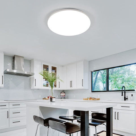 Plafoniera LED, Plafoniera Moderna 36W 3200LM, Plafoniera LED Rotonda Ultra Sottile per Bagno Cucina Camera da Letto Corridoio Balcone, Ø23*H4cm, 4000K Bianco Naturale