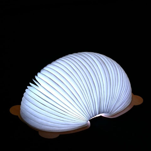 Lampada da libro pieghevole, lampada notturna per bambini, lampada di carta portatile, 7 colori, ricarica USB