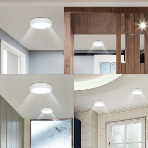 Plafoniera a LED 2 pezzi, 12W 6000K bianco freddo, lampada da soffitto moderna plafoniera rotonda, plafoniera a LED piatta per camera da letto, soggiorno, sala da pranzo