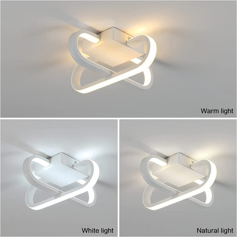 Plafoniera LED Dimmerabile, Lampada LED Personalità 18W Plafoniera LED 3 Temperature di Colore Lampada da Soffitto 3000K/6000K/4000K, Plafoniera LED per Soggiorno, Camera da Letto, Cucina, Corridoio, Ingressi