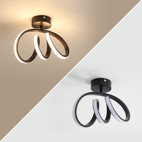 Plafoniera moderna a LED Lampada da parete a LED per interni 24W Plafoniera per corridoio per camera da letto, sala da pranzo, cucina, corridoio Luce bianca calda 3000K, diametro 28 cm