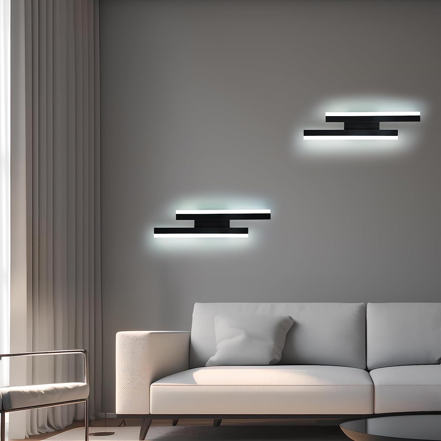 Applique Murale LED Moderne Lampe murale Blanc Froid 6500K