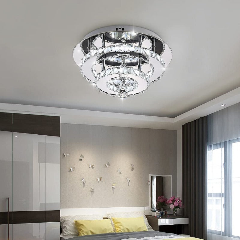 Lustres en Cristal, 36W Moderne LED Plafonnier Cristal