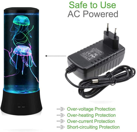 Novità lampada lava a LED con meduse - 7 colori - lampada d'atmosfera in stile acquario