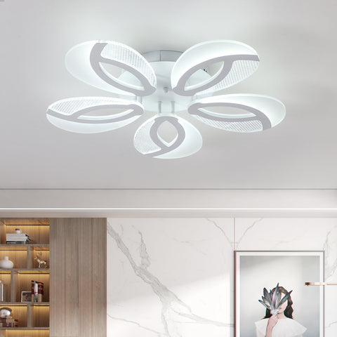 Plafonnier LED, 60W Lampe de Plafond 5400 LM en 5 bras